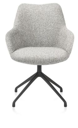 XOOON Mats, Armlehnstuhl - 4-Fuß Aluminium Gestell - drehbar - selected choices - Schwarz/ Anthrazit, Braun, Grau, Gruen, Orange, Taupe, Weiss - 5