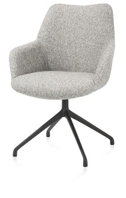 XOOON Mats, Armlehnstuhl - 4-Fuß Aluminium Gestell - drehbar - selected choices - Schwarz/ Anthrazit, Braun, Grau, Gruen, Orange, Taupe, Weiss - 6