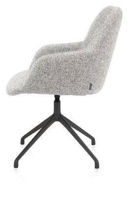 XOOON Mats, Armlehnstuhl - 4-Fuß Aluminium Gestell - drehbar - selected choices - Schwarz/ Anthrazit, Braun, Grau, Gruen, Orange, Taupe, Weiss - 8