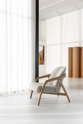 XOOON Dante, Sessel - Eiche naturell - Stoff Brioni - Creme - 5