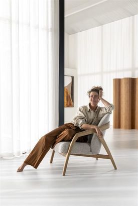 XOOON Dante, Sessel - Eiche naturell - Stoff Brioni - Creme - 6