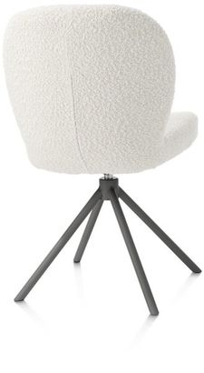 XOOON Jaxon, Stuhl - Gestell Grafit - drehbar - Stoff Brioni - Elfenbein - 3