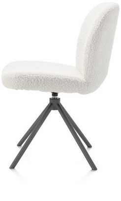 XOOON Jaxon, Stuhl - Gestell Grafit - drehbar - Stoff Brioni - Elfenbein - 4