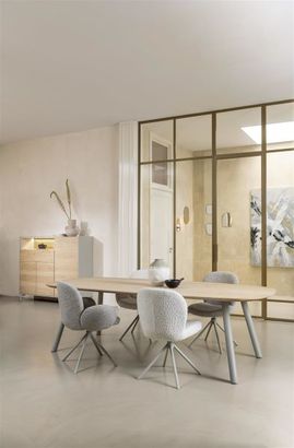 XOOON Jaxon, Stuhl - Gestell Grafit - drehbar - Stoff Brioni - Elfenbein - 5