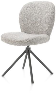 XOOON Jaxon, Stuhl - Gestell Grafit - drehbar - Stoff Brioni - Kiesel - 2