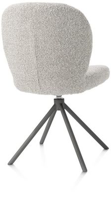 XOOON Jaxon, Stuhl - Gestell Grafit - drehbar - Stoff Brioni - Kiesel - 3