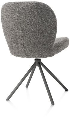 XOOON Jaxon, Stuhl - Gestell Grafit - drehbar - Stoff Brioni - Leber - 3