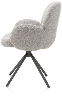 XOOON Jaxon, Armlehnstuhl - Gestell Grafit - drehbar - Stoff Brioni - Kiesel - 4