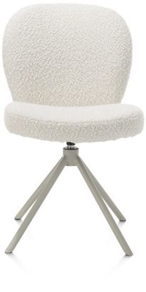 XOOON Jaxon, Stuhl - Gestell Silk Grey - drehbar - Stoff Brioni - Elfenbein - 1