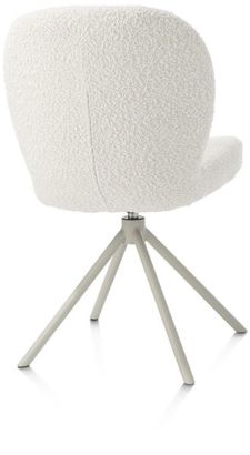 XOOON Jaxon, Stuhl - Gestell Silk Grey - drehbar - Stoff Brioni - Elfenbein - 3