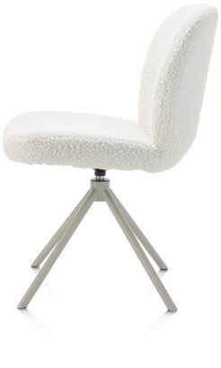 XOOON Jaxon, Stuhl - Gestell Silk Grey - drehbar - Stoff Brioni - Elfenbein - 4