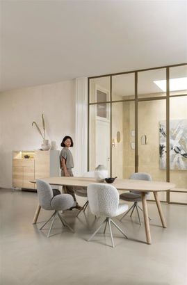 XOOON Jaxon, Stuhl - Gestell Silk Grey - drehbar - Stoff Brioni - Kiesel - 9