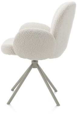 XOOON Jaxon, Armlehnstuhl - Gestell Silk Grey - drehbar - Stoff Brioni - Elfenbein - 4