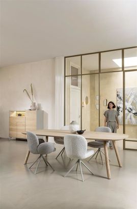 XOOON Jaxon, Armlehnstuhl - Gestell Silk Grey - drehbar - Stoff Brioni - Kiesel - 10