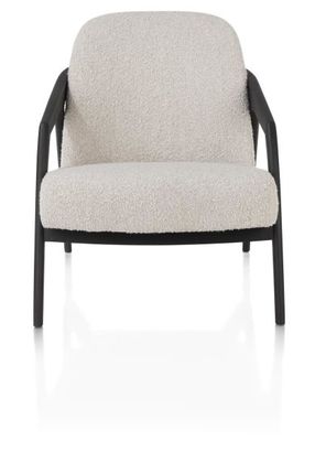 XOOON Dante, Sessel - Eiche anthrazit - Stoff Brioni - Creme - 1