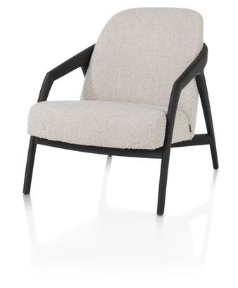 XOOON Dante, Sessel - Eiche anthrazit - Stoff Brioni - Creme - 2