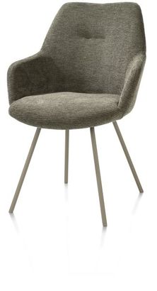 XOOON Odin, Armlehnstuhl - Metall Gestell RAL 7034 - Graugrün - Stoff Vada Mossgrün - Moosgrün - 2