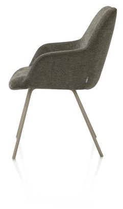 XOOON Odin, Armlehnstuhl - Metall Gestell RAL 7034 - Graugrün - Stoff Vada Mossgrün - Moosgrün - 4