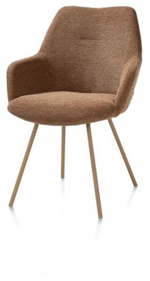 XOOON Odin, Armlehnstuhl - Metall Gestell RAL 1011 - Biscuit - Stoff Vada kupfer - Kupfer - 2