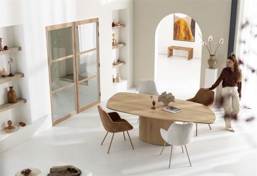 XOOON Odin, Armlehnstuhl - Metall Gestell RAL 7044 - silk grey - Stoff Vada Ivoor - Elfenbein - 10