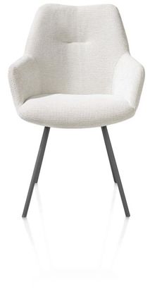 XOOON Odin, Armlehnstuhl - Graphit Gestell - Stoff Vada - Elfenbein - 1