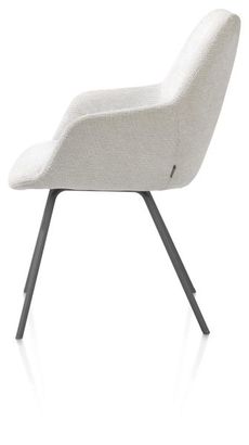 XOOON Odin, Armlehnstuhl - Graphit Gestell - Stoff Vada - Elfenbein - 4