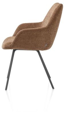 XOOON Odin, Armlehnstuhl - Graphit Gestell - Stoff Vada - Kupfer - 4