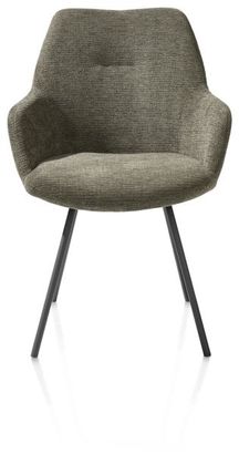 XOOON Odin, Armlehnstuhl - Graphit Gestell - Stoff Vada - Moosgrün - 1