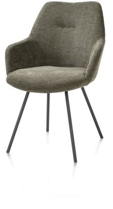XOOON Odin, Armlehnstuhl - Graphit Gestell - Stoff Vada - Moosgrün - 2