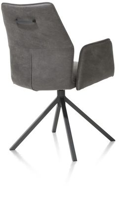 XOOON Franky, Armlehnstuhl - fest - Handgriff - Taschenfederkern - Taurus - Schwarz/ Anthrazit, Braun - 4