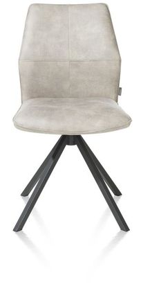 XOOON Franky, Stuhl - drehbar - Handgriff - Taschenfederkern - Taurus - Kiesel - 1