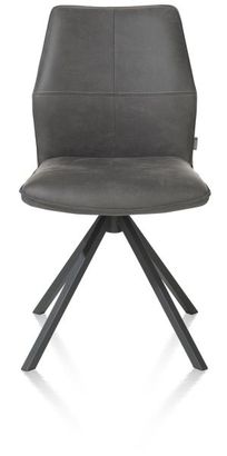 XOOON Franky, Stuhl - drehbar - Handgriff - Taschenfederkern - Taurus - Schwarz/ Anthrazit, Braun - 1