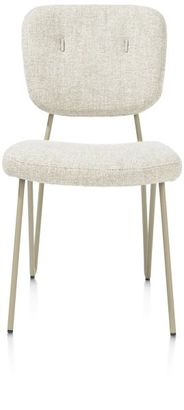 XOOON June, Stuhl + Taschenfederkern - Gestell RAL 7034 - grau-grün - Stoff Luton - Grün - 1