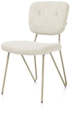 XOOON June, Stuhl + Taschenfederkern - Gestell RAL 7034 - grau-grün - Stoff Luton - Grün - 2