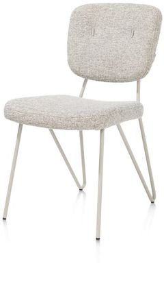 XOOON June, Stuhl + Taschenfederkern - Gestell RAL 7044 - silk grey - Stoff Luton - Grau - 2