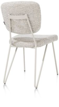 XOOON June, Stuhl + Taschenfederkern - Gestell RAL 7044 - silk grey - Stoff Luton - Grau - 3