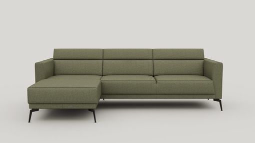 XOOON Fiskardo, Ecksofa links - Stoff Vada - Moosgrün - 1