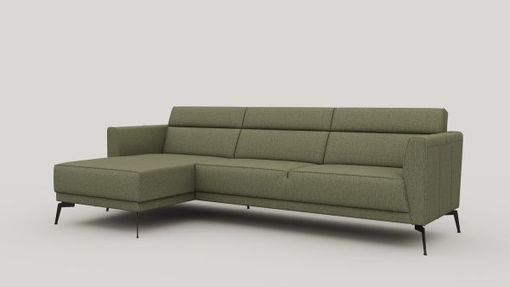 XOOON Fiskardo, Ecksofa links - Stoff Vada - Moosgrün - 2