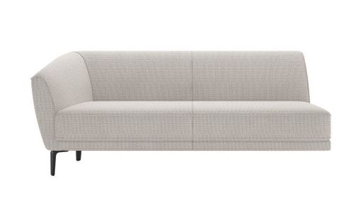 XOOON Brooks, 3-Sitzer Armlehne links - Schwarz/ Anthrazit, Blau, Braun, Grau, Gruen, Orange, Pink, Rot, Taupe, Weiss, Gelb - 1