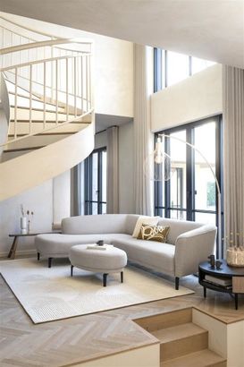 XOOON Brooks, Ottomane links - Schwarz/ Anthrazit, Blau, Braun, Grau, Gruen, Orange, Pink, Rot, Taupe, Weiss, Gelb - 13