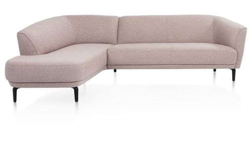 XOOON Brooks, Ottomane links - Schwarz/ Anthrazit, Blau, Braun, Grau, Gruen, Orange, Pink, Rot, Taupe, Weiss, Gelb - 7