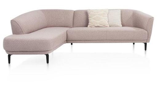 XOOON Brooks, Ottomane links - Schwarz/ Anthrazit, Blau, Braun, Grau, Gruen, Orange, Pink, Rot, Taupe, Weiss, Gelb - 9