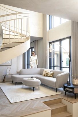 XOOON Brooks, Hocker - Schwarz/ Anthrazit, Blau, Braun, Grau, Gruen, Orange, Pink, Rot, Taupe, Weiss, Gelb - 4