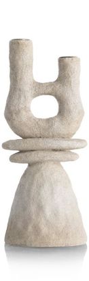 XOOON June Kerzenhalter H32cm - Weiss, Taupe - 1
