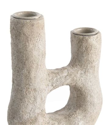 XOOON June Kerzenhalter H32cm - Weiss, Taupe - 4