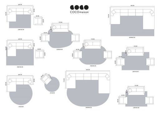 XOOON Brooks Teppich 190x290cm - Weiss, Taupe - 7