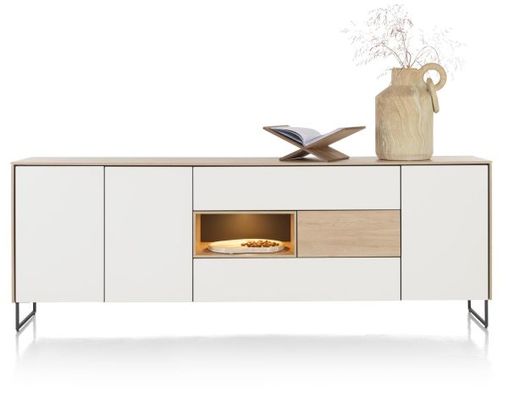 XOOON Lindfield, Sideboard 240 cm. - 3-Tueren + 3-Laden + 1-Nische (+ LED) -  - 1