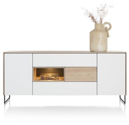 XOOON Lindfield, Sideboard 200 cm. - 2-Tueren + 3-Laden + 1-Nische (+ LED) -  - 1