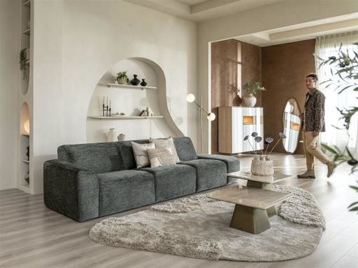 XOOON Lindfield, Highboard 160 cm - 3-Tueren + 2-Laden + 1-Nische (+ LED) -  - 10