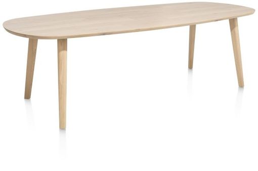 XOOON Odda, Tisch 260 x 110 cm - Oval - Holz Fuss - Beige, Braun - 4